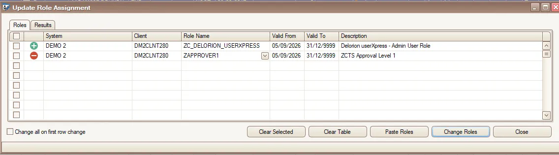 Update Role Assignment with one role to add and one to remove.